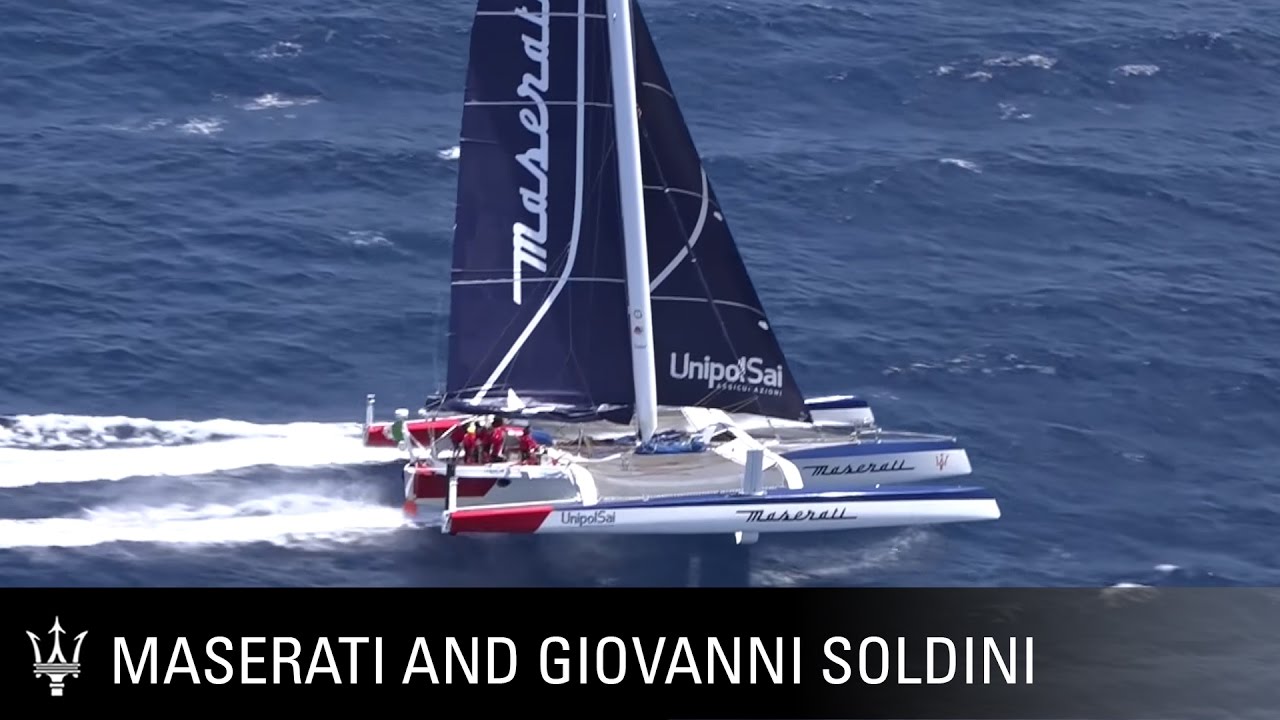 Giovanni Soldini introducing the new Maserati Multi 70 trimaran