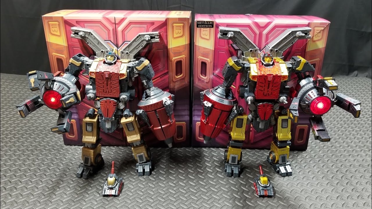 Planet X Genesis (Standard vs. Metallic) Transformers War For Cybertron Omega Supreme comparison