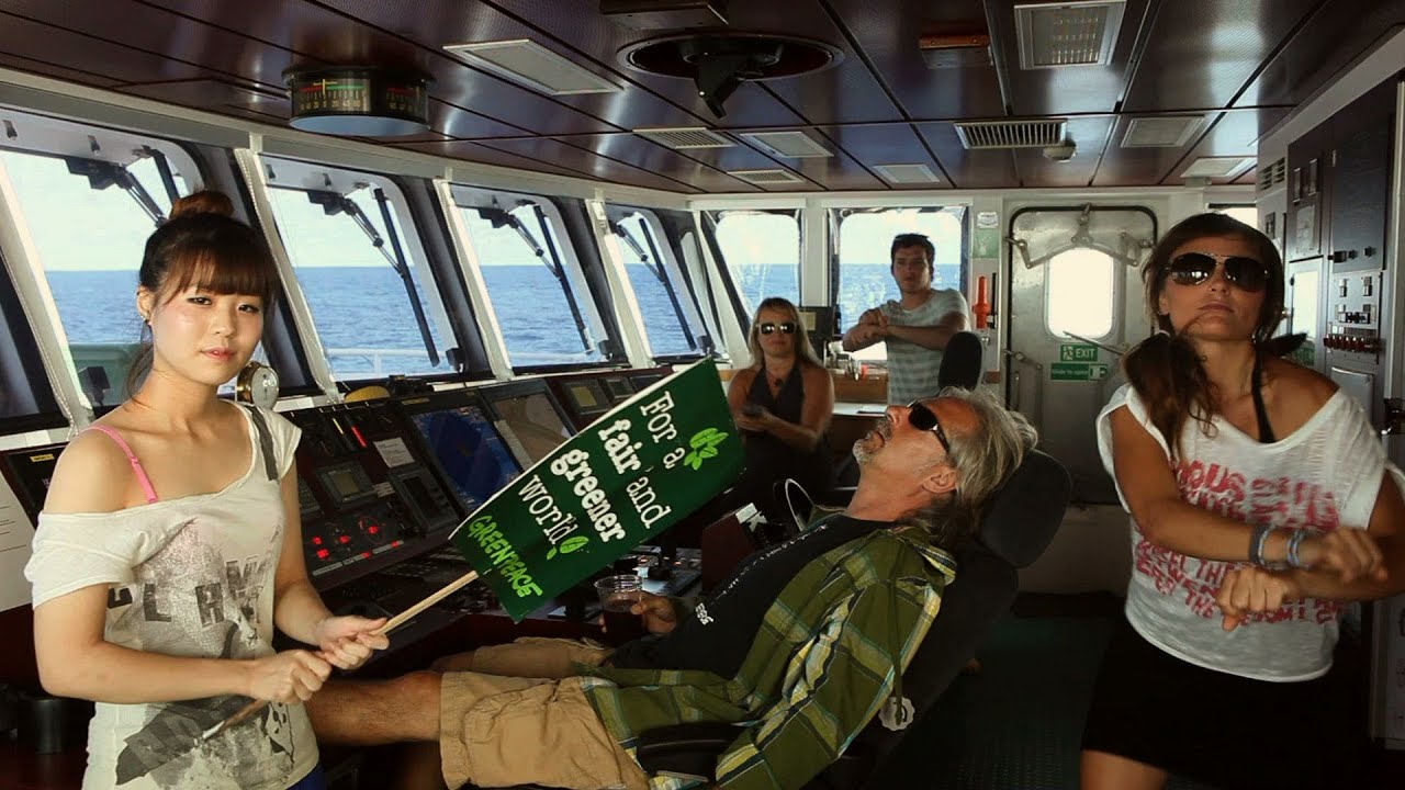 Gangnam Greenpeace style video - on board the Rainbow Warrior