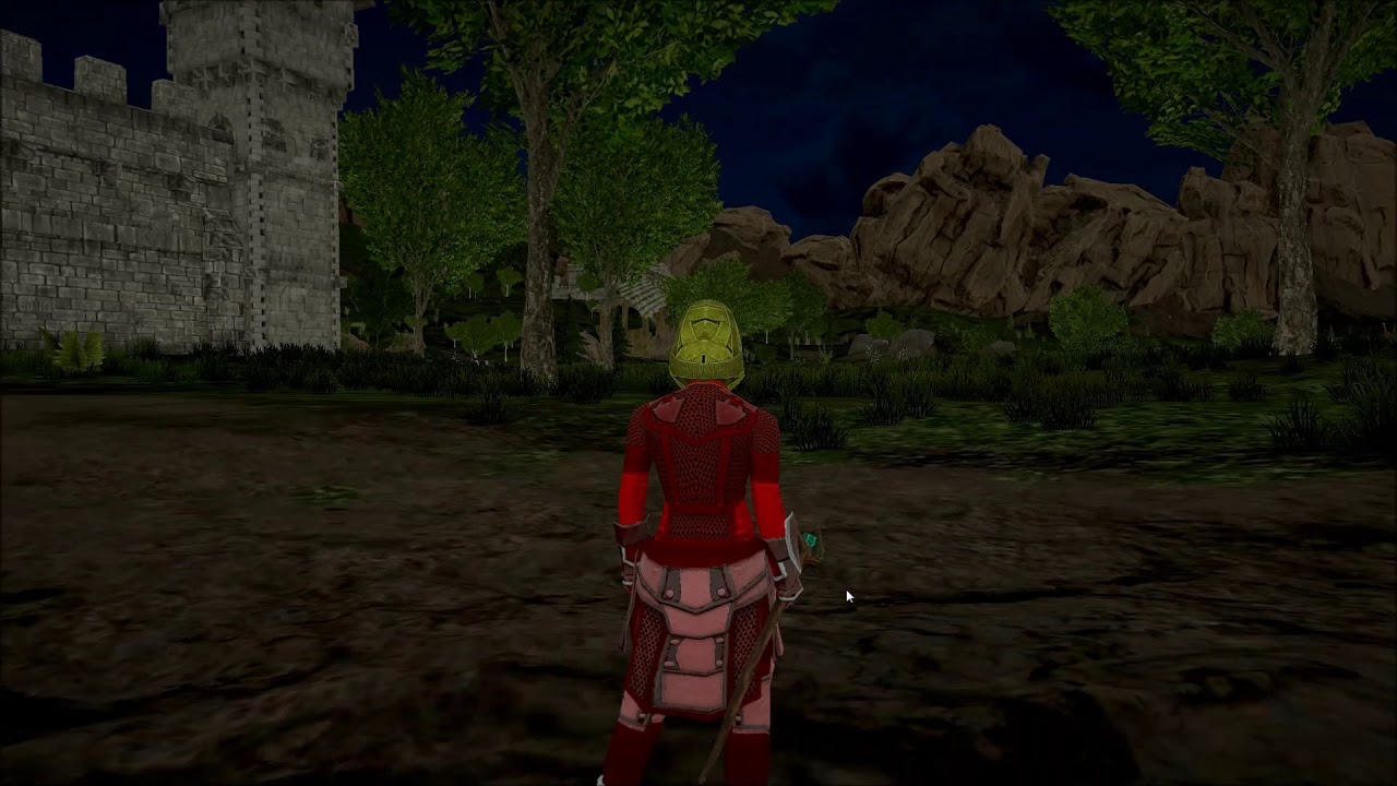 Project Gorgon Game footage environment 4, no UI, Serbule, Eltibule Keep, Serbule Hills