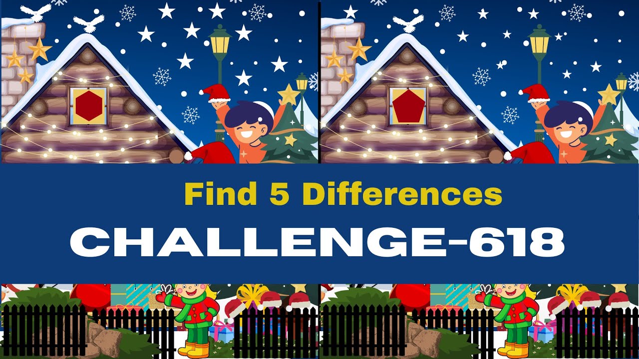 Christmas find the difference || Picture puzzle no.618 || Spot the differences || Can you find