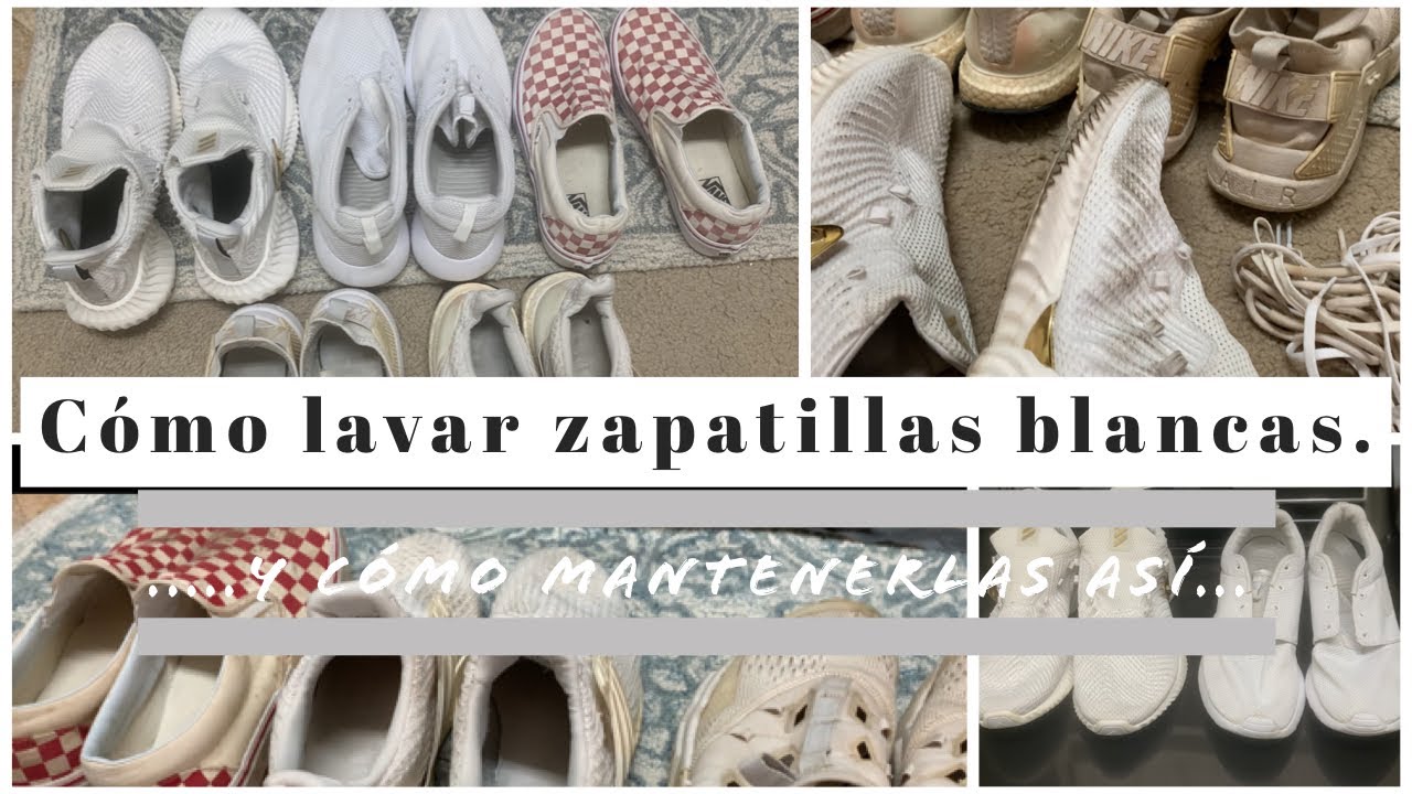 DIY:COMO LAVAR Y BLANQUEAR TUS ZAPATILLAS(TENIS)~COMO NUEVAS!!~TRUCO:  MAS TIEMPO LIMPIAS~