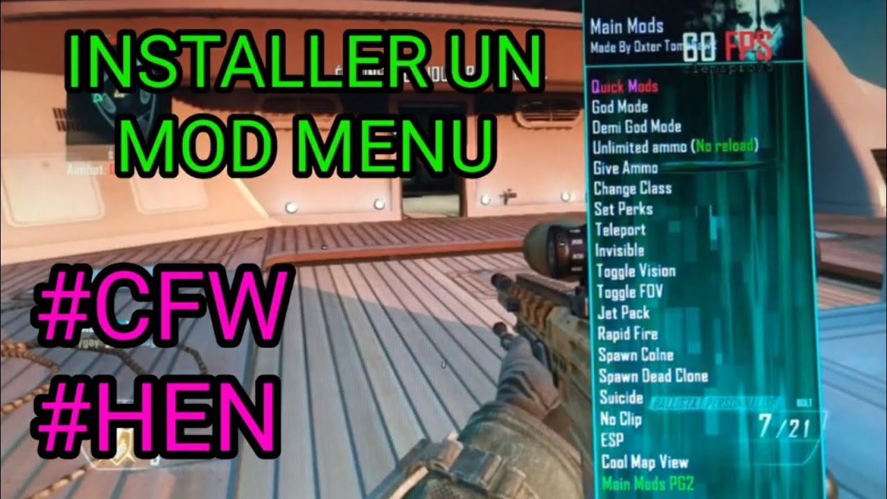 How to install a mod menu on BO2 PS3 ? (BLES/BLUS) #HEN #HFW #CFW