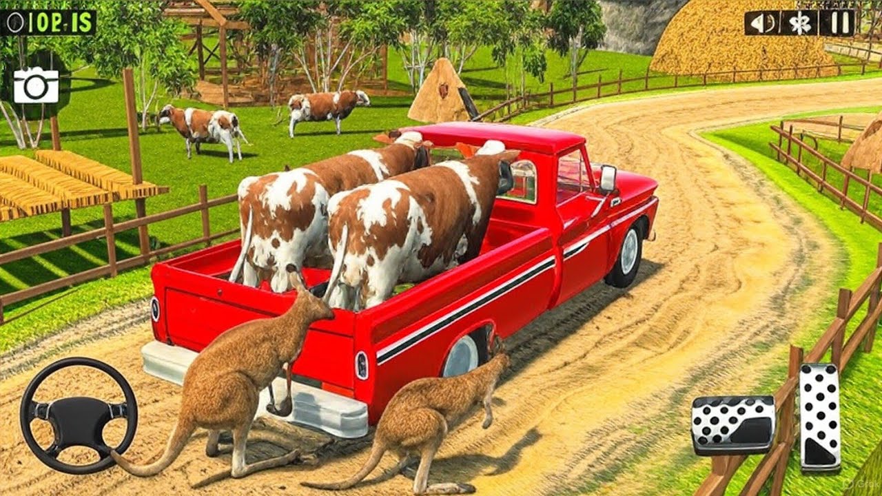 محاكاة شاحنة الحيوانات – تحدي القيادة في الطرق الوعرة – Animal Transport Game