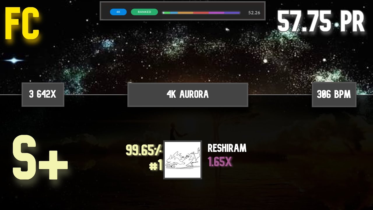 Reshiram | ginkiha - Anemoi [4K Aurora] 99.65% FC | 57.75 PR