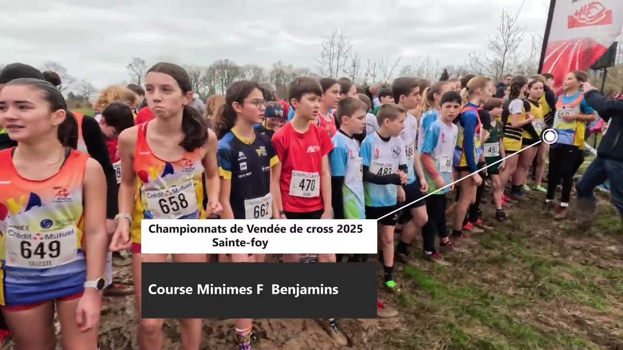Championnat de vendée de cross 2025 course minimes F Benjamins