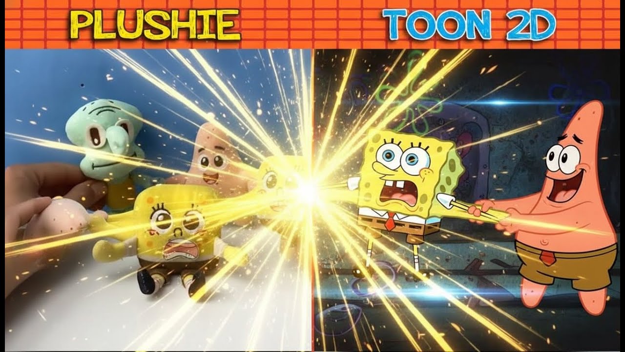 SpongeBob Plushie vs Toon 2D | SpongeBob Animation | Episode 40