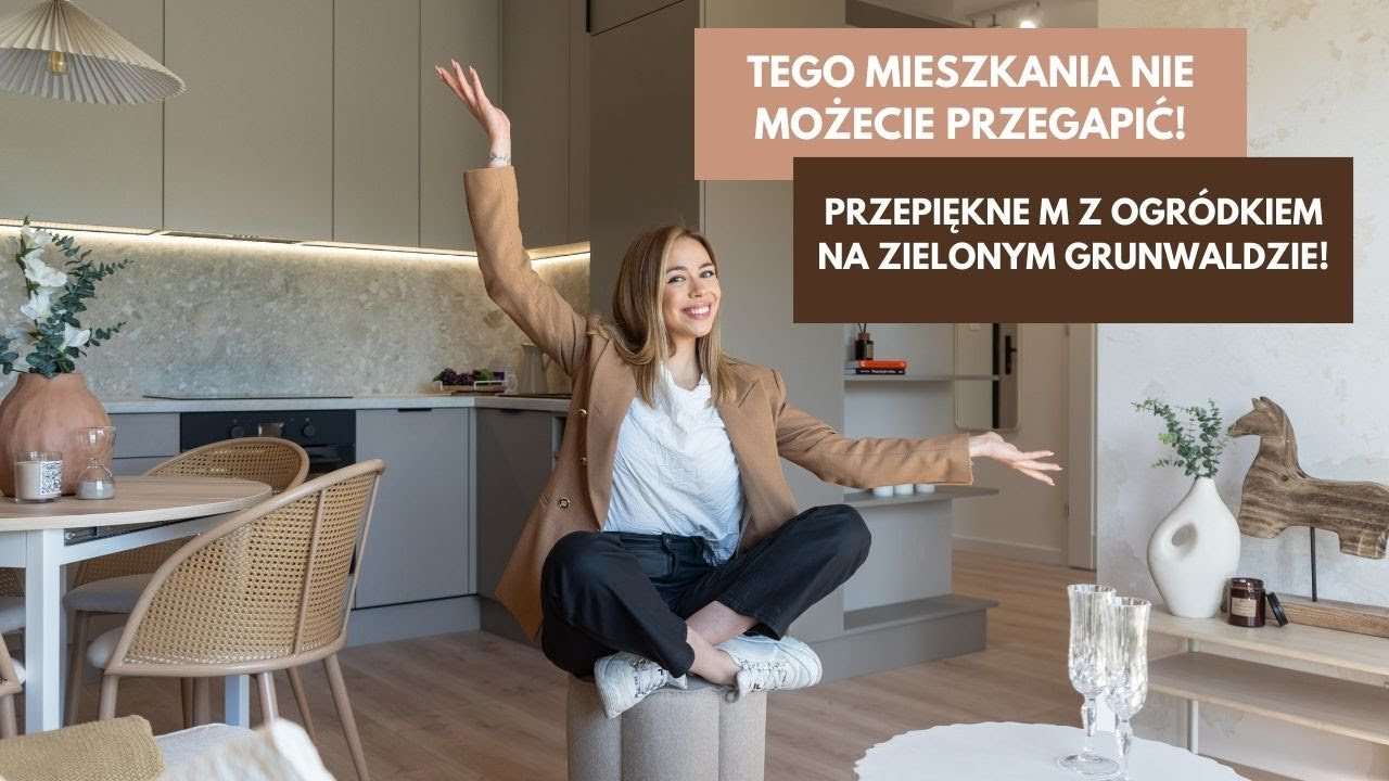 Tego mieszkania nie możecie przegapić! Oglądamy PRZEPIĘKNE M z ogródkiem na ZIELONYM Grunwaldzie!