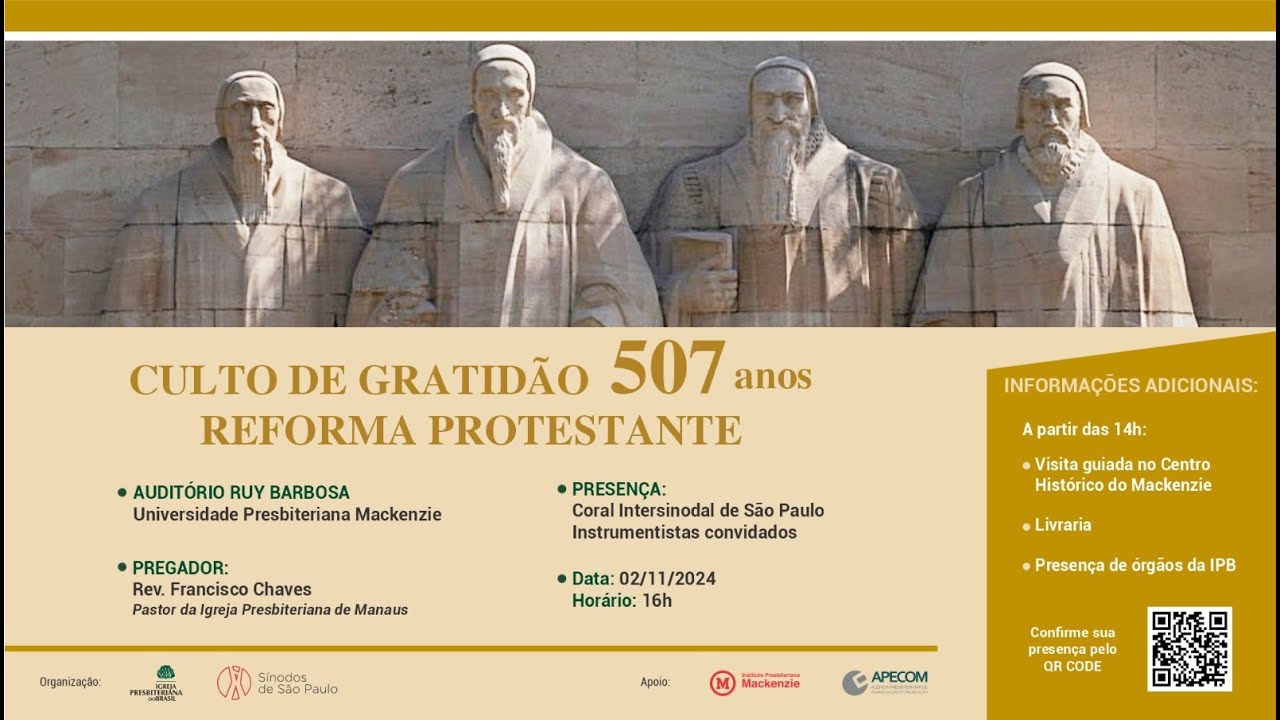 CULTO DE GRATIDÃO 507 ANOS DA REFORMA PROTESTANTE