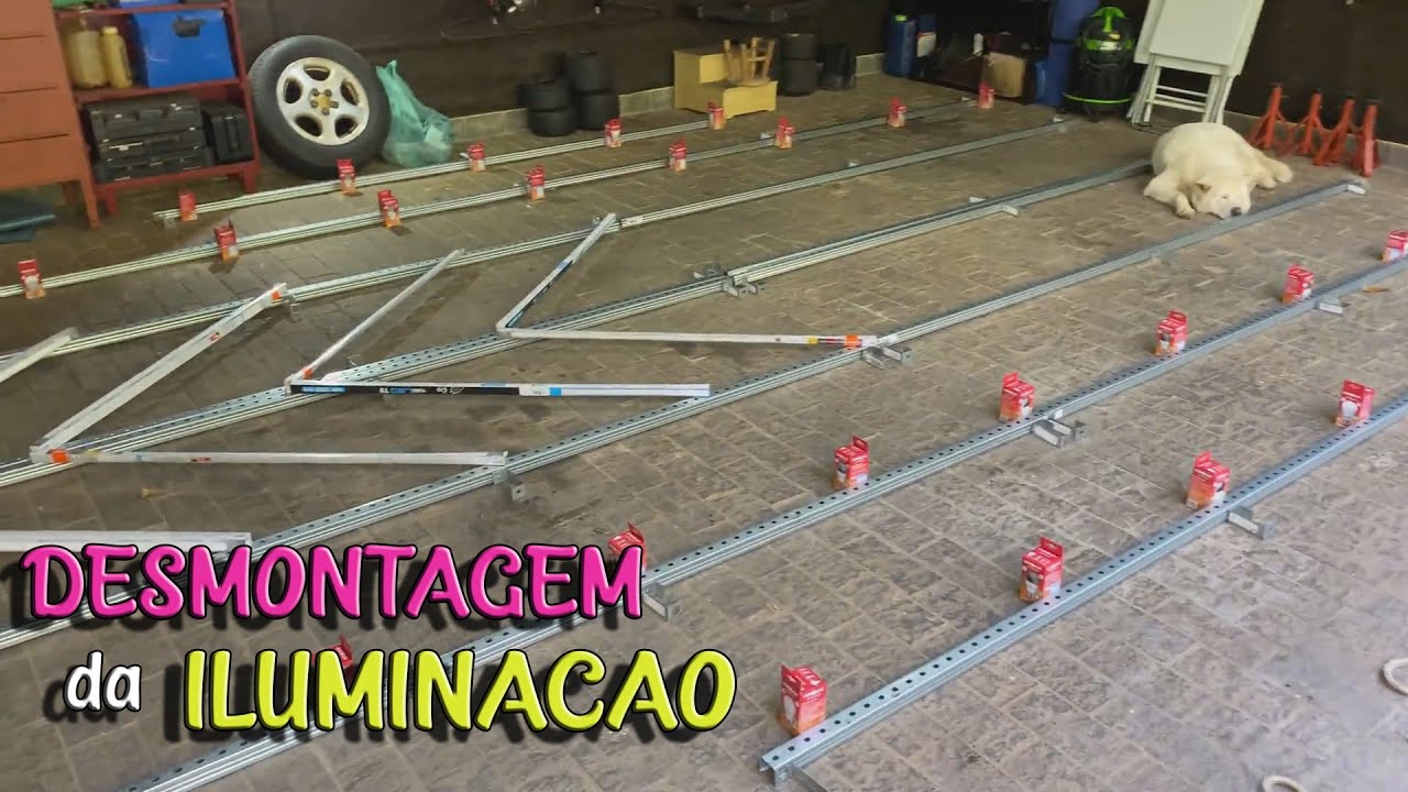 DESMONTAGEM DA ILUMINACAO ANTIGA - PROJETO DE ILUMINACAO