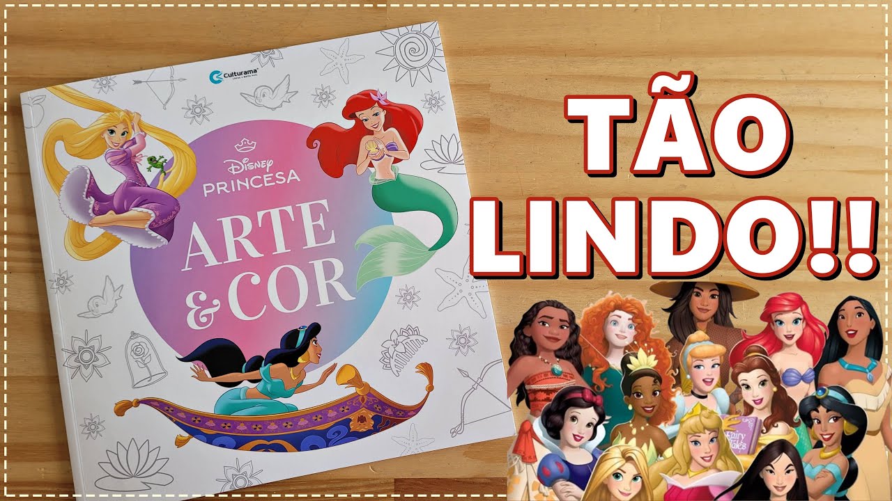 REVIEW Livro para Colorir Princesa Disney - Arte e Cor