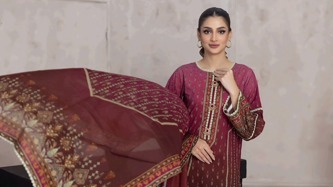 Khoobsurat Printed Astaple ky design  | 3pices Collection | Online Shopping | Abdul Hadi Hassan