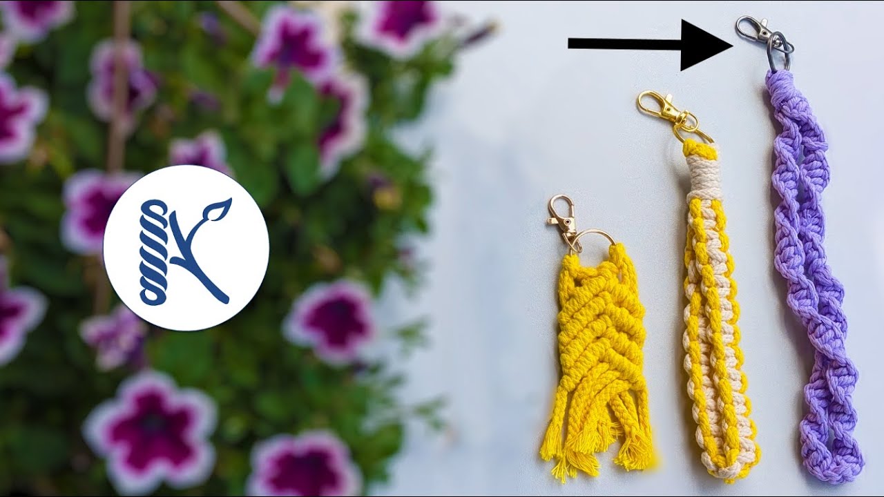 Easy DIY Macrame Sprial Knot Keychain Tutorial | Thoughtful Gift Idea by KnotsKusu