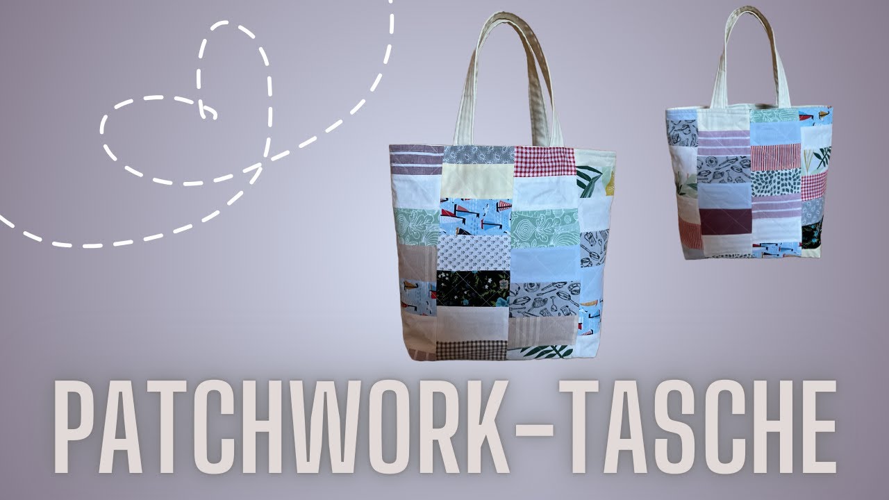 Tasche nähen, Patchwork  - Tasche nähen, Kassenbon  - Tasche nähen