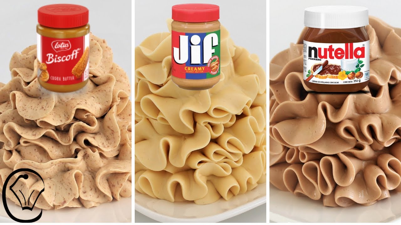 Сгущенный сливочный крем КОМПИЛЯЦИЯ Biscoff Peanut Butter Nutella SILKY Smooth NO Powered Sugar
