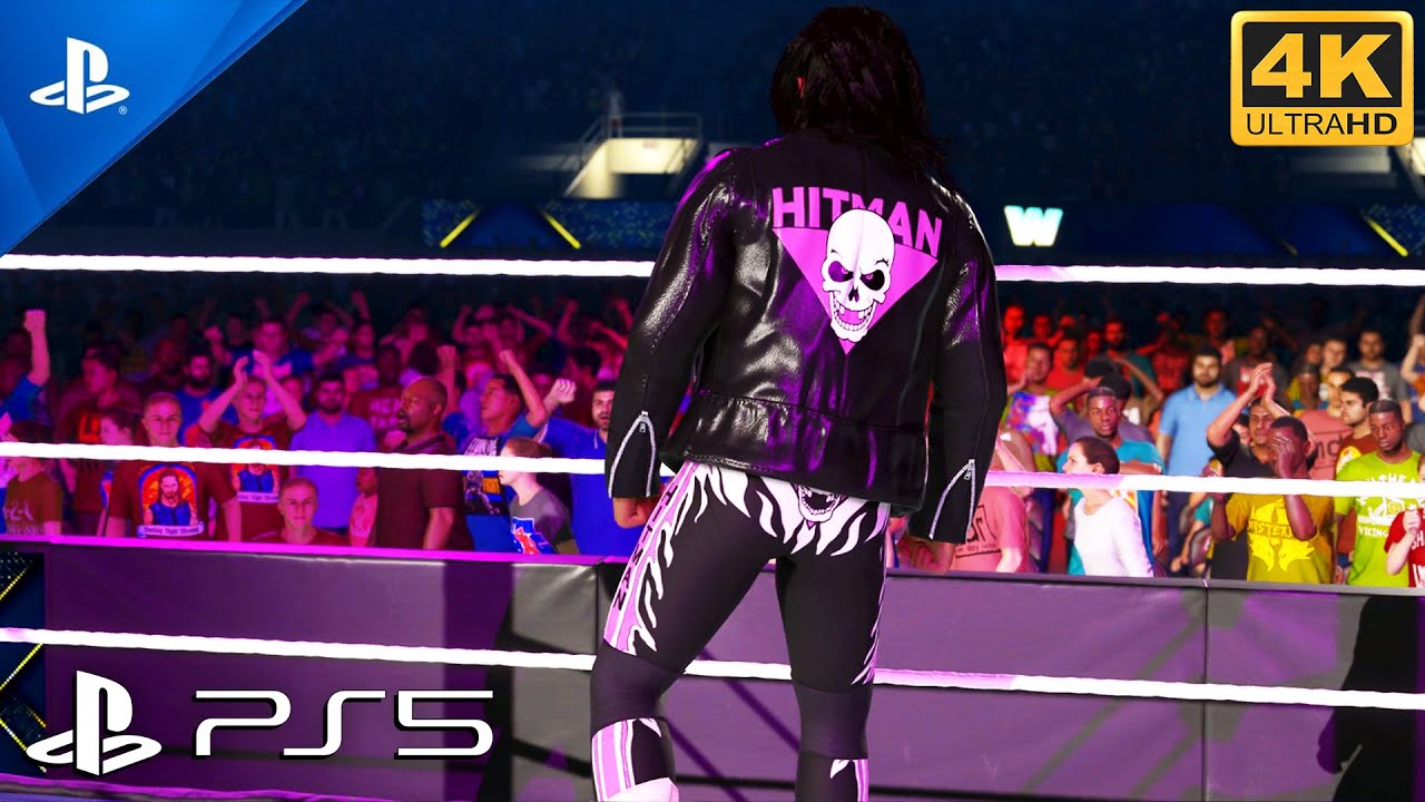(PS5) WWE 2K23 PS5 | Bret Hart vs Brock Lesnar | Next-Gen Ultra Graphics [4K ULTRA HD]