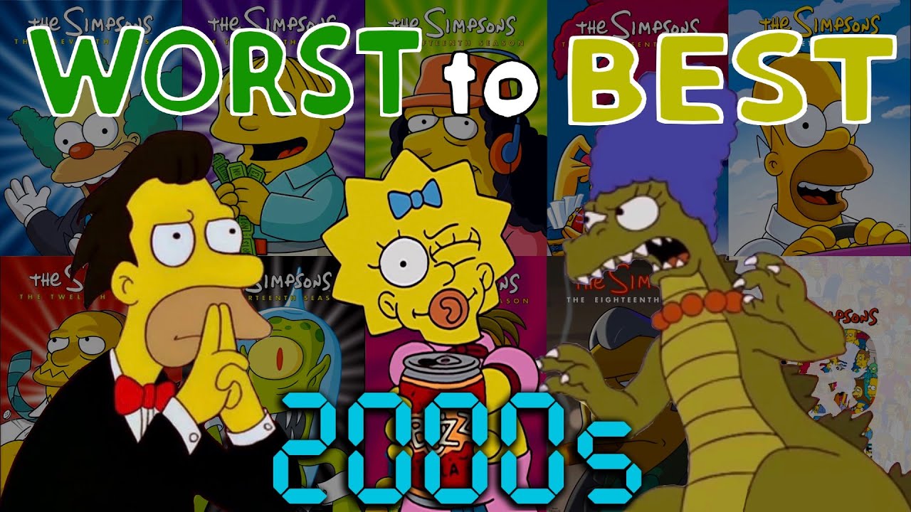 Seasons 11-20 of The Simpsons from WORST TO BEST