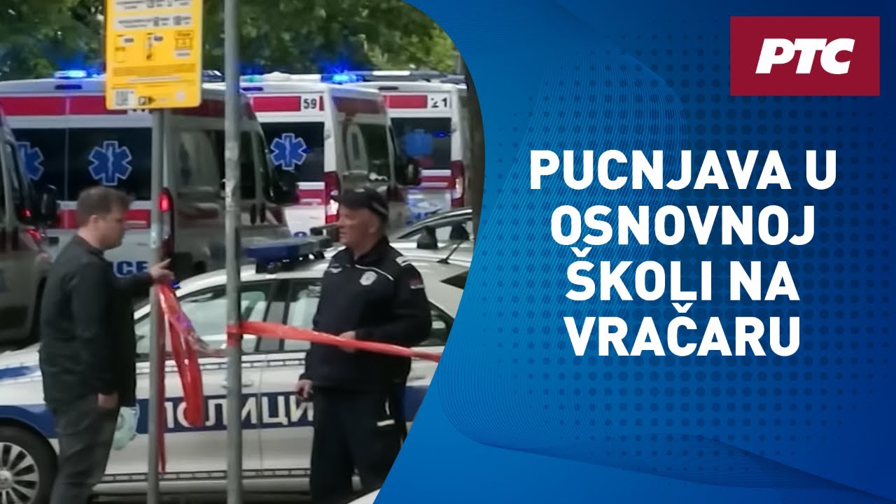 Pucnjava u Osnovnoj školi na Vračaru u Beogradu. Ministar Branko Ružić stigao u školu