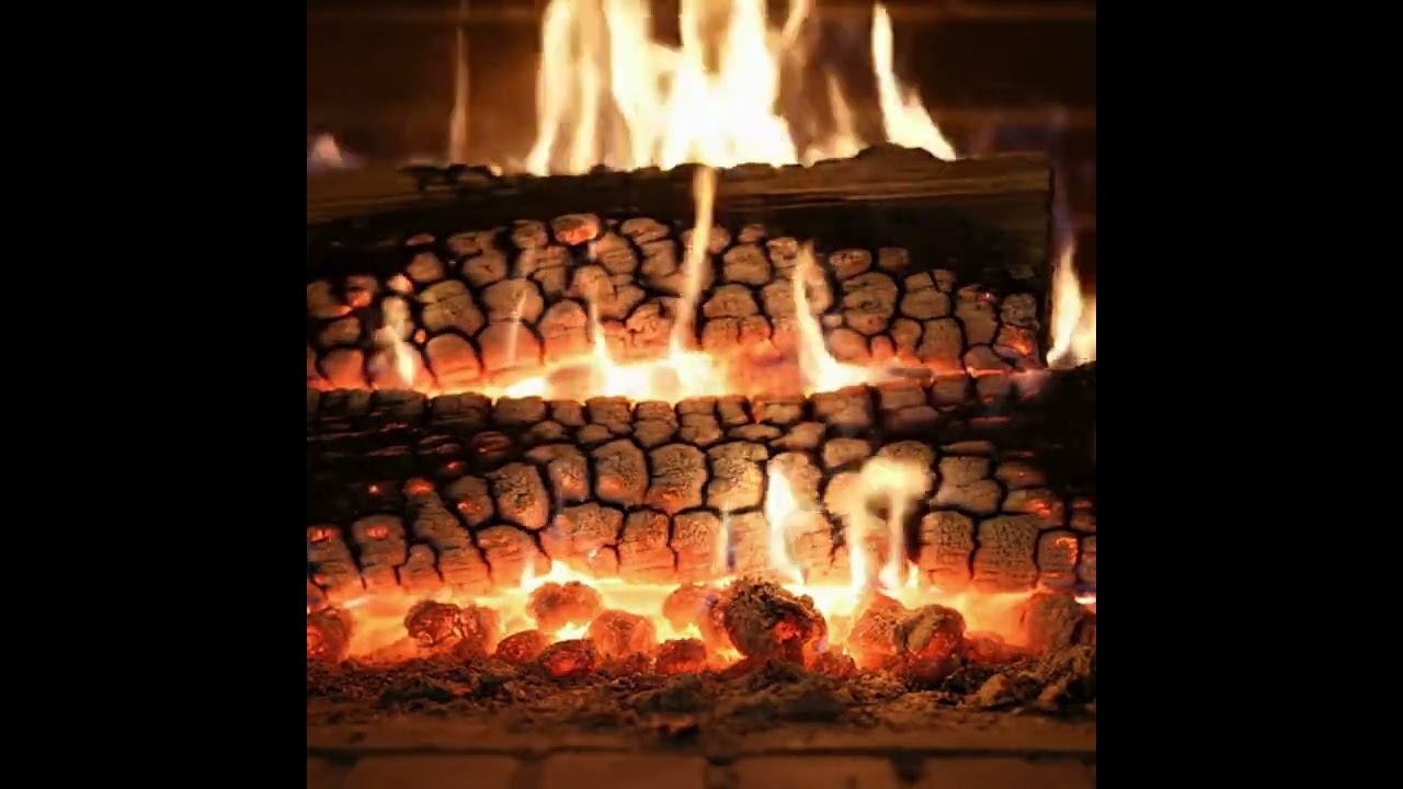 CHEMINÉE HD , 4K . Cheminée agreable et relaxante avec des sons de feu crépitant
