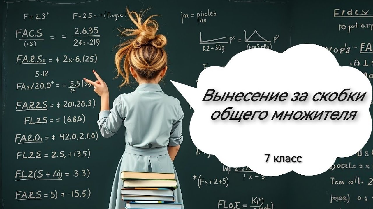 Вынесение общего множителя за скобки. Алгебра, 7 класс