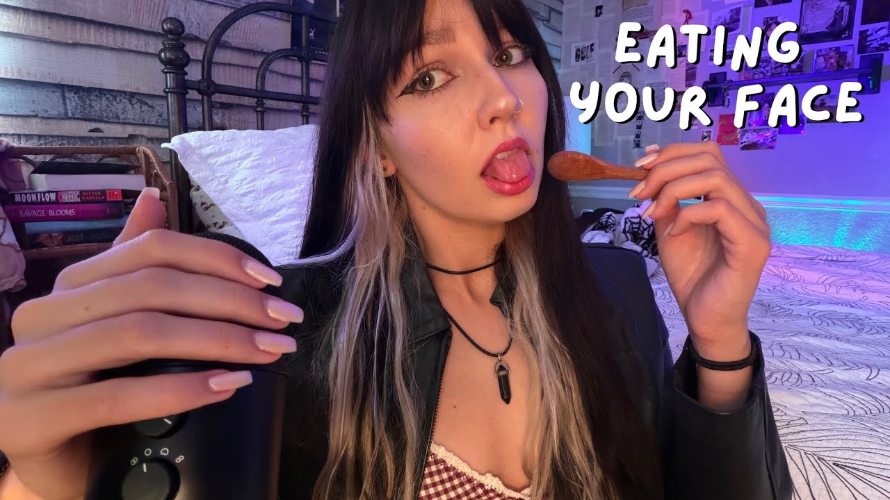 ASMR EATING YOUR FACE 🥄 (Spit Painting, Mouth Sounds, Fast and Aggressive) 