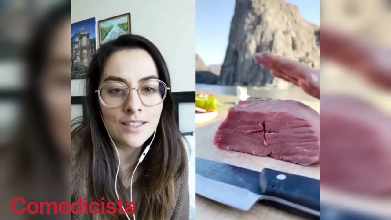 Mulheres reagindo a um homem temperando carne 😂