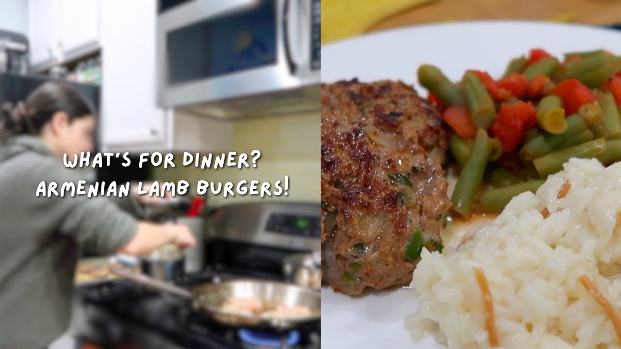 What's for dinner? Armenian lamb burgers!