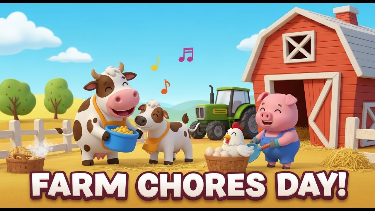 Farm Chores Day! | Fun Farm Routine Song by DodoVerse for Kids