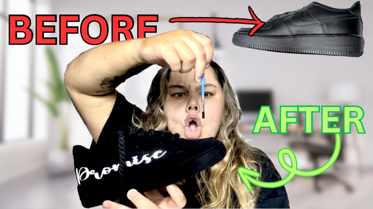 I painted the worlds blackest AirForce 1