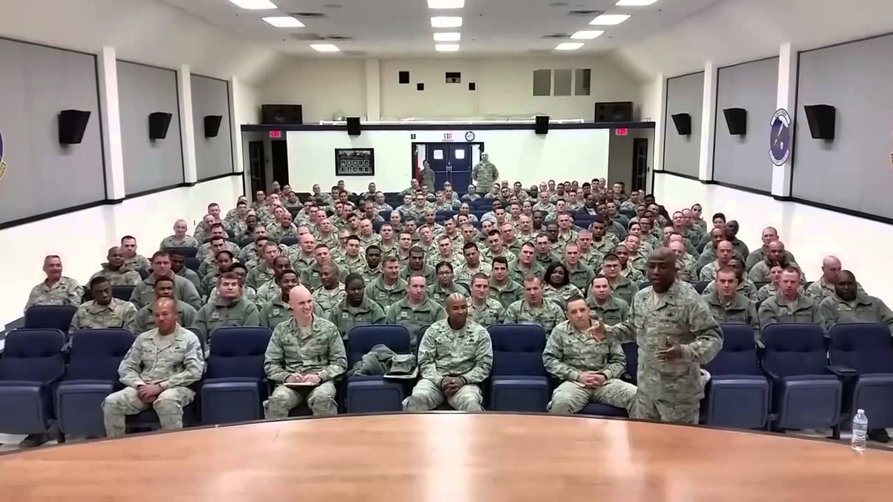 Brig Gen Jamersom and Chief White visit with last Silver Flag Alpha class