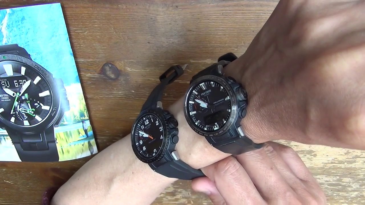 Сравнение размеров PROTREK 50 и 60