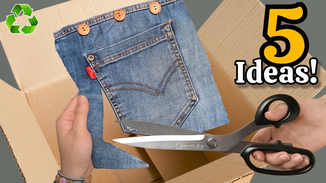 Преобразование картона и старых джинсов 😱♻️ 5 гениальных идей для переработки, которые вас удивят!