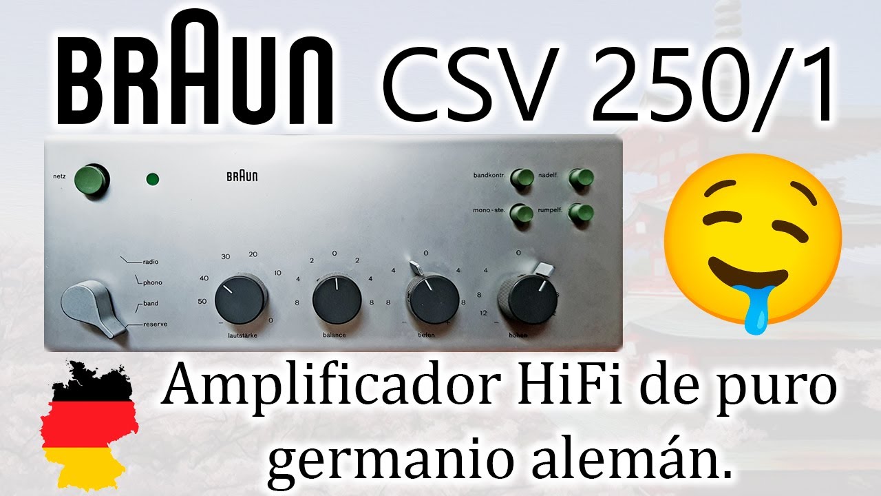 Amplificador HiFi vintage  Braun CSV 250/1 con transistores de germanio.