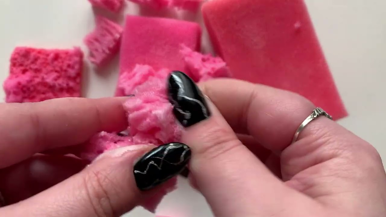 ❤️ASMR ❤️ Soapy jelly sponge ripping