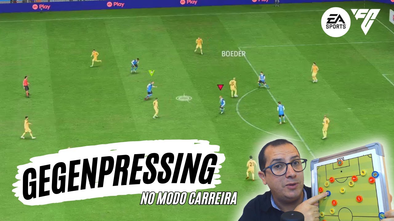 EA FC 24 - GEGENPRESSING MODO CARREIRA - ESTILO TÁTICO