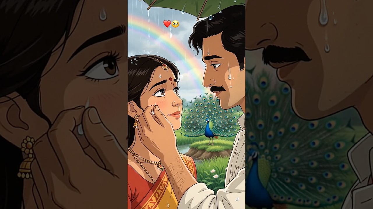 बारिश में भुट्टा और पहला प्यार 🌽❤️| Ghibli Bihar Rain Village Romantic Love Story | #Shorts