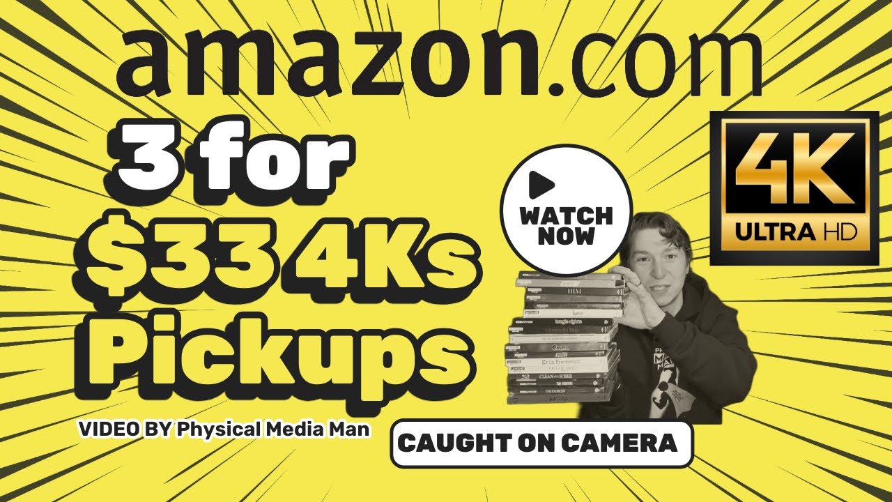 Amazon 3 for $33 4K Sale Pickups - Warner Brothers, Universal, Slip Cover, Steelbook, Physical Media