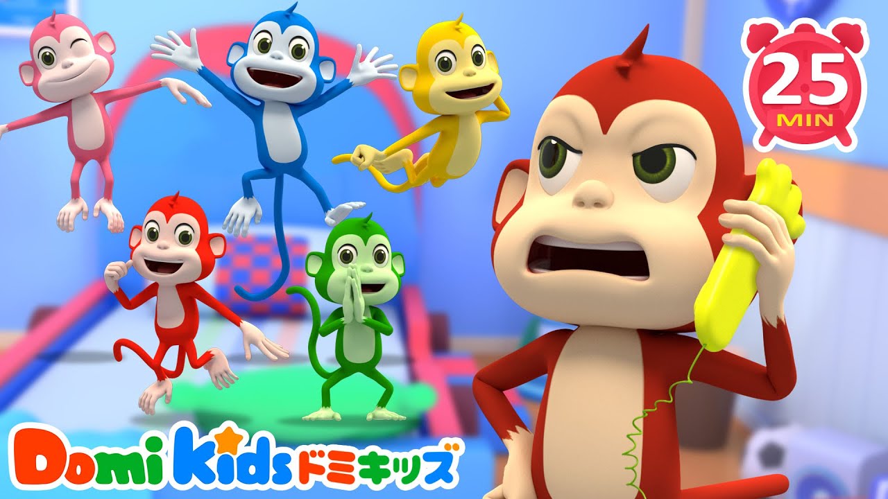 🍎🍌りんごとバナナ🐒５ひきのこざる🛴じてんしゃにのるときはきをつけよう！｜人気動画の詰め合わせ｜LEFUN Kids TV 日本語