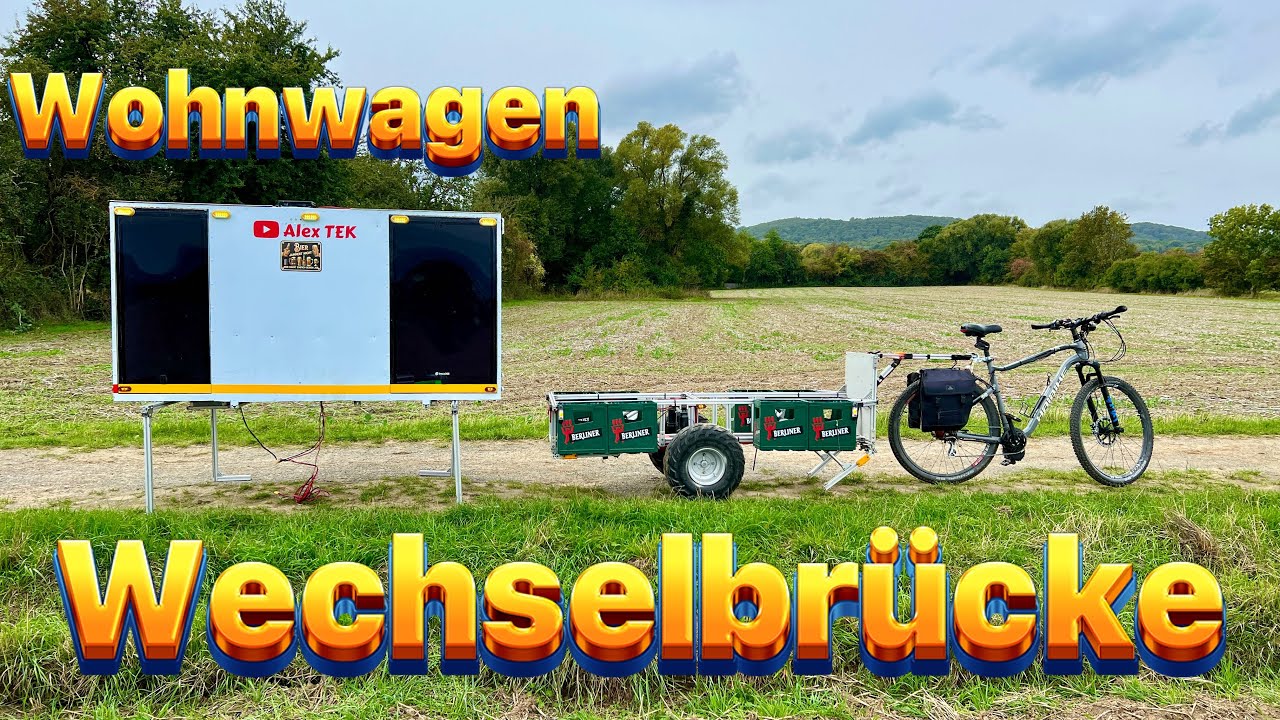 Fahrradwohnwagen Schwerlasthänger im Gelände