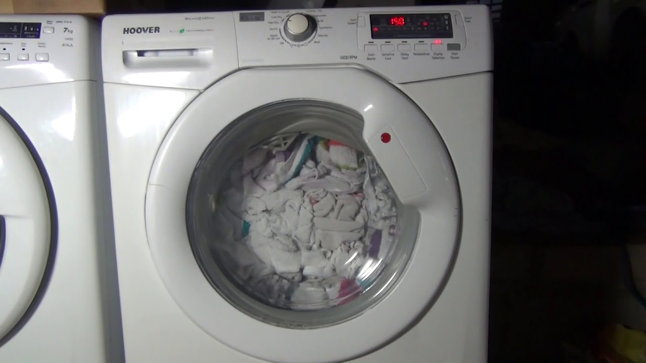 hoover WDYNS654D Washer Dryer : Cotton cupboard dry (Pt 2/5) drying