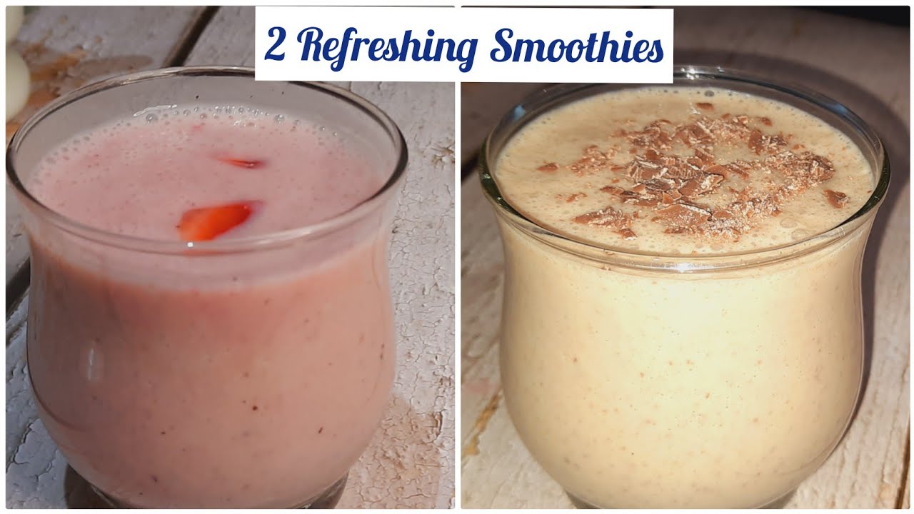 Breakfast Smoothies|Refreshing Drinks|Strawberry ,chocolate Peanut Butter Smoothie|Dish N Plate|
