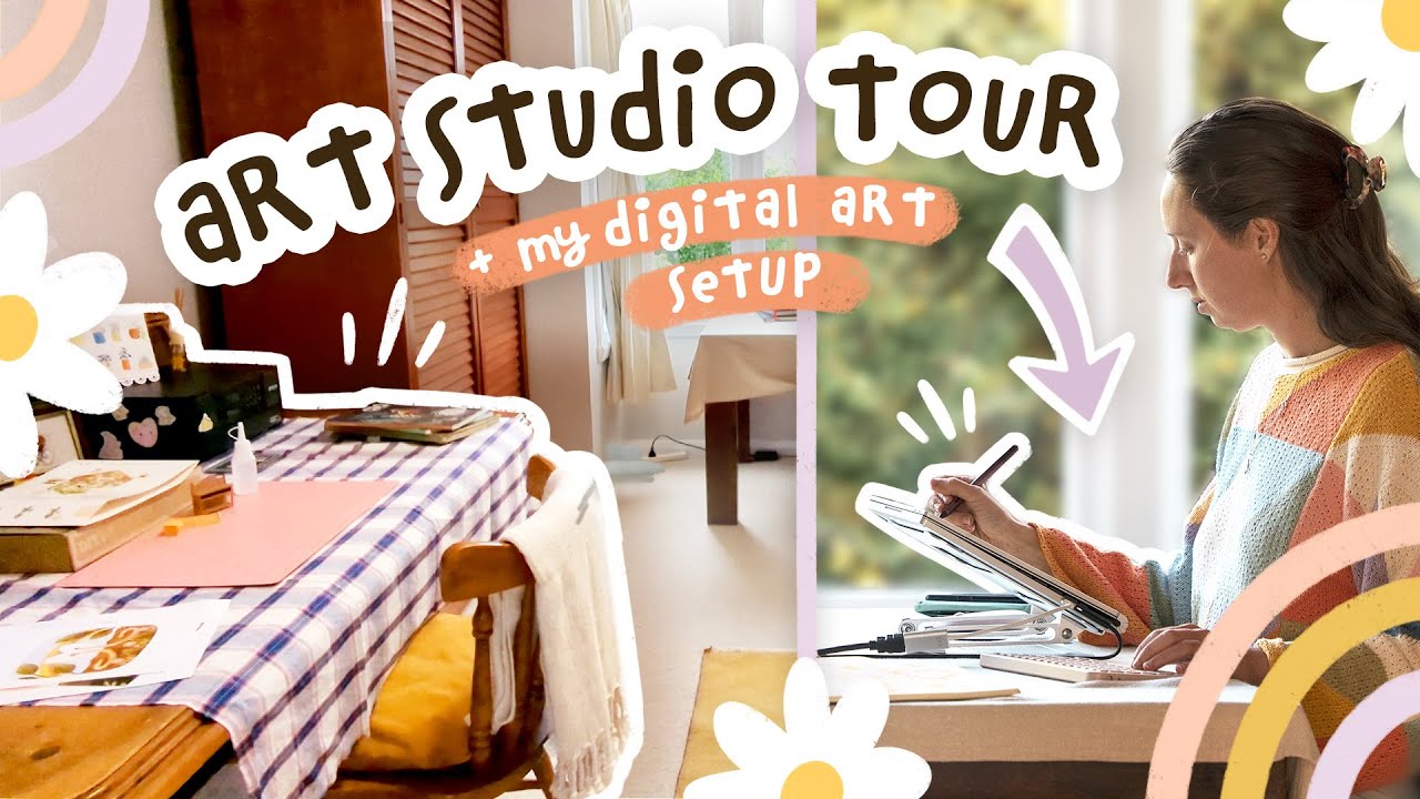 Art Studio Tour! 🌷 Digital Artist Workspace and My Drawing Setup