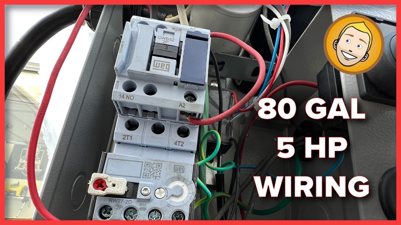 Magnetic Starter wiring for 5HP Air Compressor (Schulz of America)