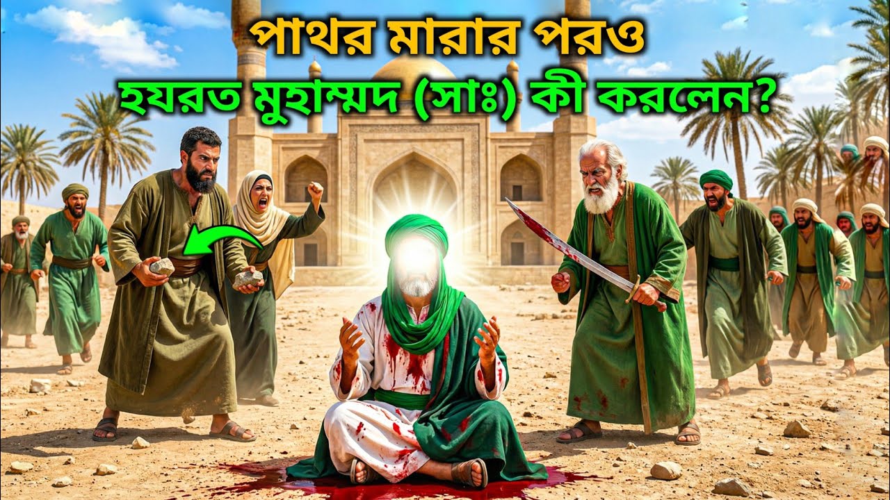 হযরত মুহাম্মদ (সা:) পাথর মারার বেদনাদায়ক ইতিহাসের ঘটনা | Islamic Bengali Story