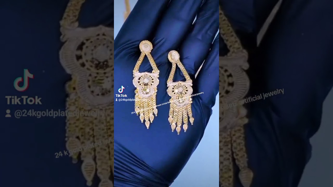 24k gold plated fancy handmade artificial jewelry house 🏠.