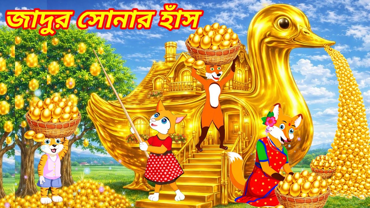 জাদুর সোনার হাঁস l Jadur Sonar Has l New Fox Cartoon l Moral Story l bangla cartoon l cartoon ghori