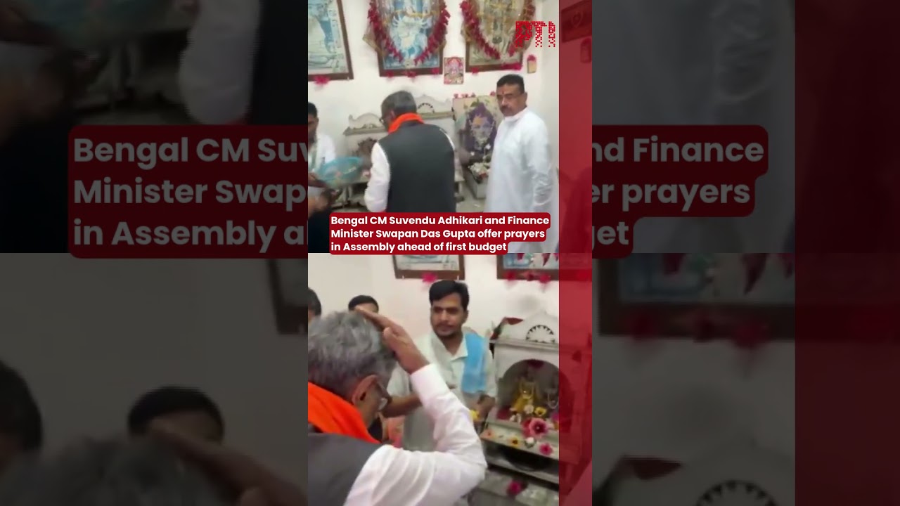 Bengal CM Suvendu Adhikari, FM Swapan Das Gupta offer prayers in Assembly ahead of first budget