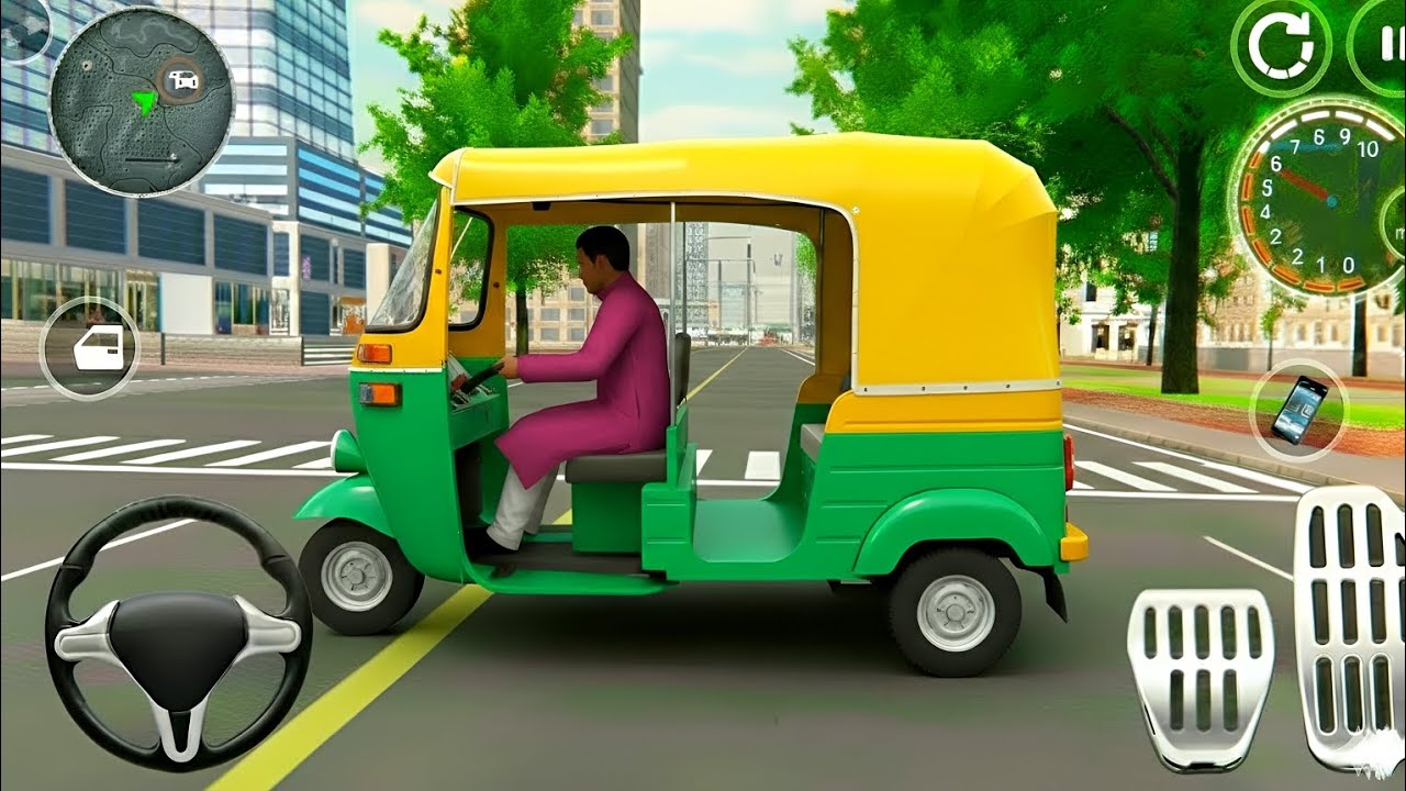 Indian Auto Rickshaw🛺 Driving Game | City Traffic Auto Simulator Gameplay | Indian Theft Auto