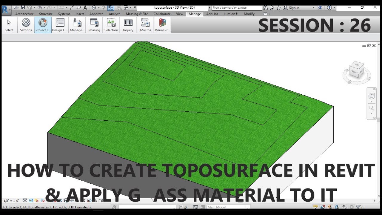 Revit Session: 26 | How To Create toposurface and apply material to it