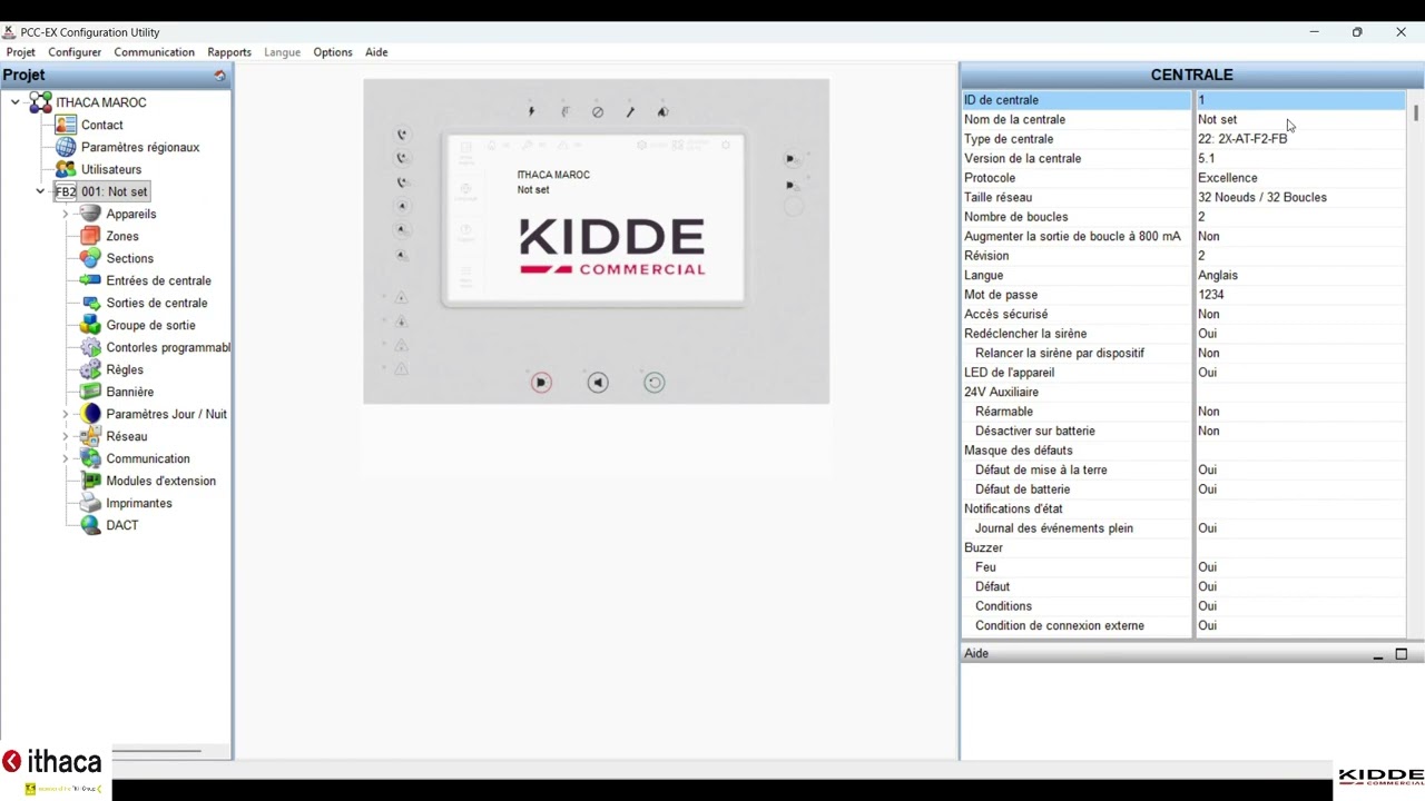 Solutions de détection incendie KIDDE Commercial (2X & 2X-AT)–Partie 5/5 Configuration via PCC-EX.